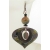 Handmade earrings with red yellow creek jasper drops enamel black onyx copper