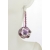 Artisan made hand forged earrings with pink ruffle lampwork ruby gemstones