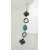 Handmade turquoise black lampwork earrings with Swarovski sterling