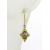 Handmade earrings with purple klimt style venetian beads amethyst gold fill