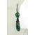 Artisan made teal earrings shattuckite turquoise dichroic glass copper