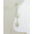 Snowy Sparkle Earrings - gold leaf white venetian glass sterling silver artisan