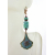Artisan made organic enamel on copper Arizona turquoise purple earrings