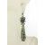 California Dreaming Earrings with mariposite, artisan lampwork, tsavorite, green
