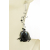 Handmade earrings with black glass roses, black spinel, sterling silver vines