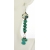 Handmade ivory turquoise brown earrings spiral dots lampwork turquoise sterling