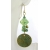 Handmade earrings aqua light green lampwork polymer chrysoprase gold filled