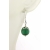 Artisan green malachite earrings sterling silver petals st. patricks day