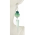 Handmade aqua, teal, white earrings with chalcedony spikes, burma jade, lampwork