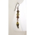 Earthy Yellow Earrings Handmade brown yellow earrings, lampwork tiger eye jasper copper