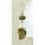 Handmade pale green organic earrings with prehnite, african opal leaf lampwork