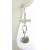 Artisan made white sterling earrings with baroque pearls lampwork
