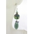 Handmade aqua purple earrings lampwork aquamarine amethyst iolite sterling