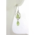 Artisan lime green earrings with caged peridot and sterling silver