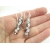 Handmade silver column earrings with silver plated pyrite gemstones sterling
