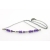 Artisan made sterling silver BADASS morse code necklace with amethyst