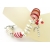 Handmade bracelet red white artisan lampwork disks pearls sterling silver