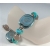 Clouds Over The Ocean Bracelet Handmade bracelet grey agate gemstone turquoise kazuri ceramic sterling silver