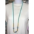 Kumihimo weave necklace in turquoise and gold kazuri ceramic magnetic clasp