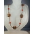 Handmade necklace/earrings topaz artisan lampwork red creek jasper gold fill