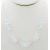 Artisan aqua white & silver necklace with Venetian glass beads freshwater pearls