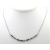 Artisan made sterling silver BADASS morse code necklace with hematite