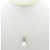 White Lattice Pearl Drop Necklace Artisan made sterling lattice petaled pendant & AAA 11mm white freshwater pearl