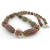 Handmade necklace with carved red creek jasper lampwork coral sterling