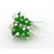Handmade Christmas tree earrings with lampwork Swarovski crystals sterling