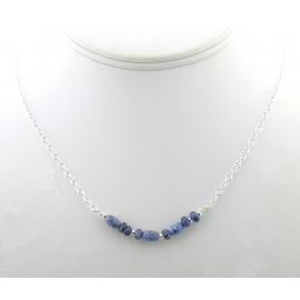 Dare Morse Code Necklace Artisan made sterling silver DARE morse code necklace with sodalite