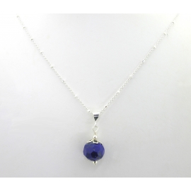 Lapis and Petals Necklace Artisan faceted blue lapis layer necklace sterling silver petals