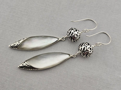 Pearly Elegance Earrings - SOLD