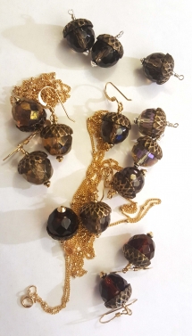 Acorn Earrings and Necklaces