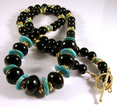 Turquoise in the Night Necklace