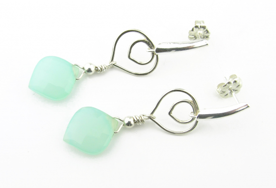 Aqua Lotus Earrings Aqua Lotus Earrings
