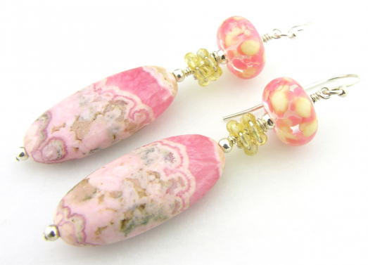Pink and Sunshine Earrings