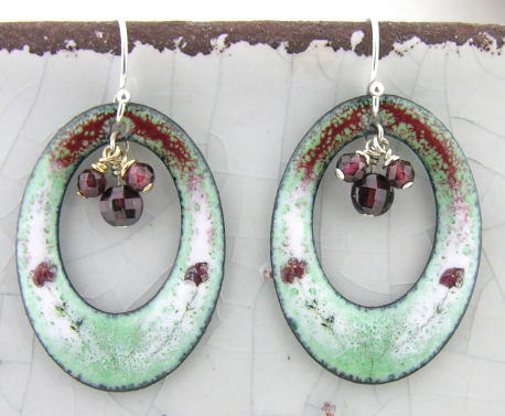 Cranberries and Roses Earrings