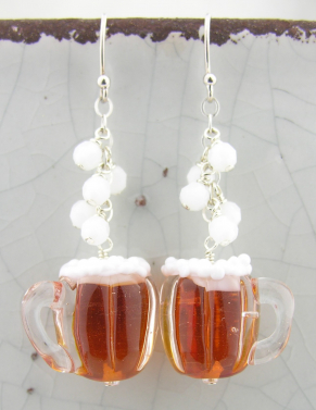 Beer and Bubbles Earrings