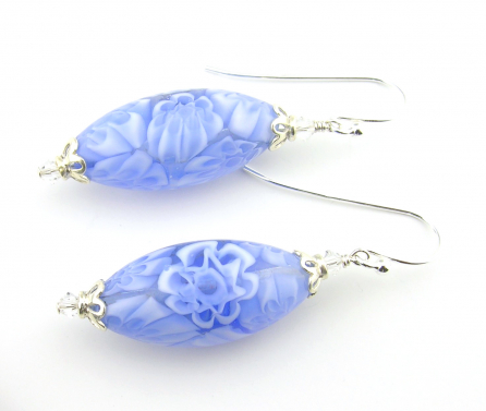 Venetian Blue Flowers Earrings Venetian Blue Flowers Earrings