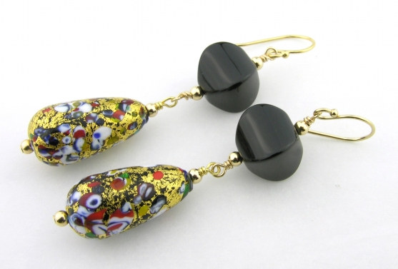 Klimt Bottom Drop Earrings