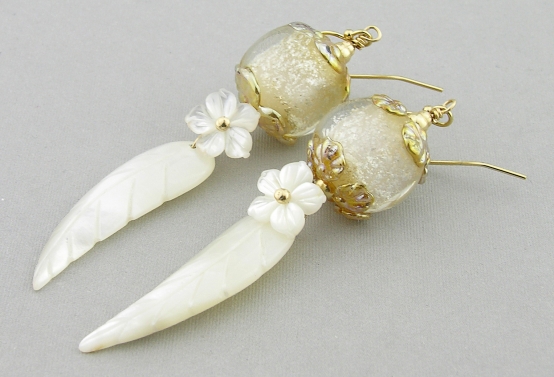 Leaves of Pearl Earrings