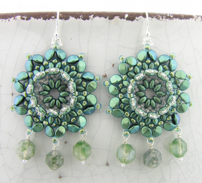 Teal Flowers Earrings Teal Flowers Earrings