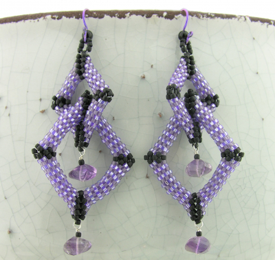 Purple Diamonds Earrings Purple Diamonds Earrings