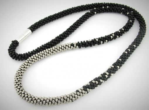 Slinky Black Kumi Necklace