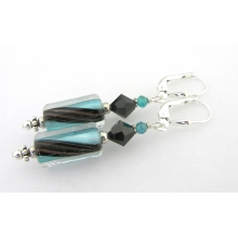 Black and Teal Furnace Glass blacktealfgearrings.jpg