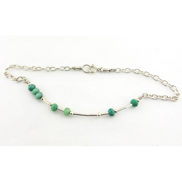 Strong Morse Code Bracelet - green weed grass agate handmade sterling silver artisan srajd cserpentDesigns Strong Morse Code Bracelet - green weed grass agate handmade sterling silver artisan srajd cserpentDesigns