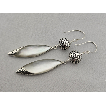 Pearly Elegance Earrings - SOLD
