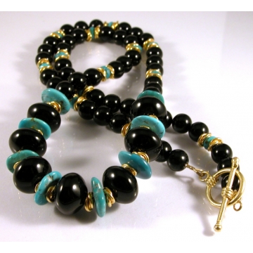 Turquoise in the Night Necklace