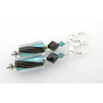 Black and Teal Furnace Glass