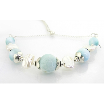 Larimar and Pearls Slider